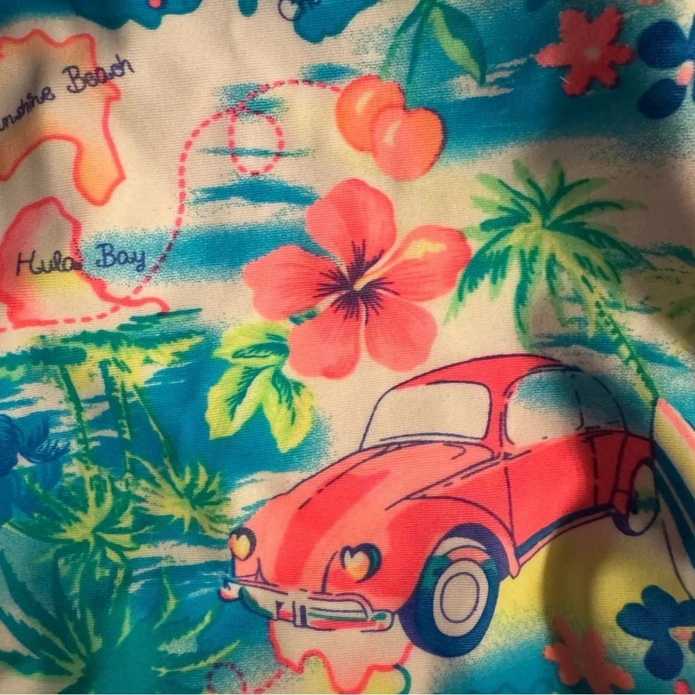OP Blue and Pink One Piece Swimsuit Girls Size L